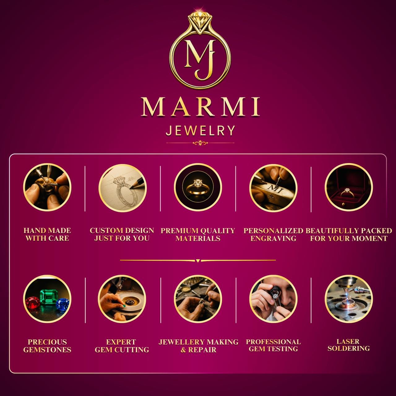 Marmi Jewelry craftsmanship and gemstone services